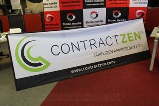 Two sided banner 3x1m