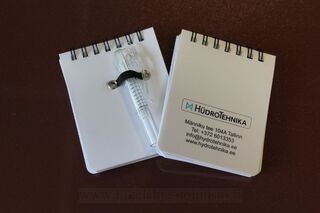 Notebook with logo