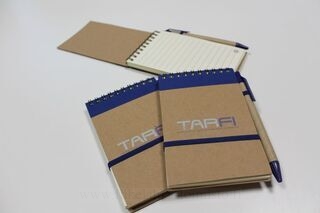 A6 notebook with logo