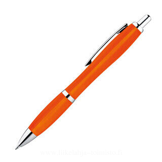 Multicolour plastic ball pen with metal clip 2. picture
