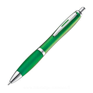 Transparent Ball pen with rubber grip