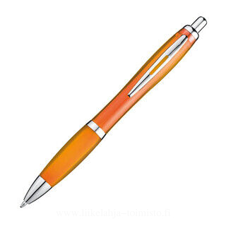 Transparent Ball pen with rubber grip 3. picture