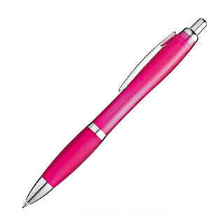 Transparent Ball pen with rubber grip 2. picture