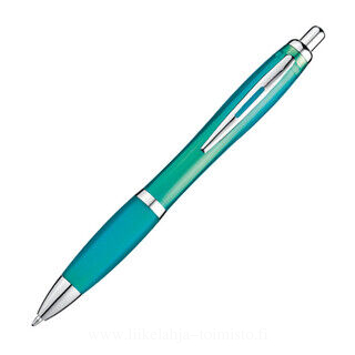 Transparent Ball pen with rubber grip 3. picture