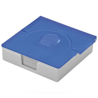Plastic box with memo notes and business card holder