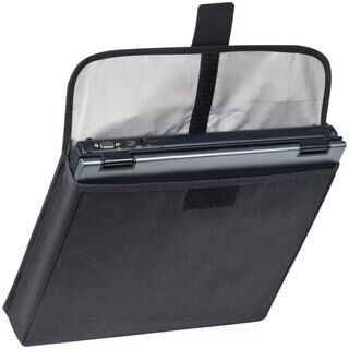Laptop casing with flap and silver lining