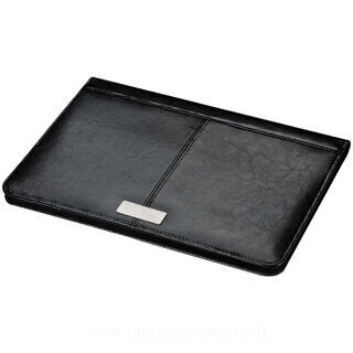 CrisMa bonded leather A4 writing case with metal plate, black 2. picture