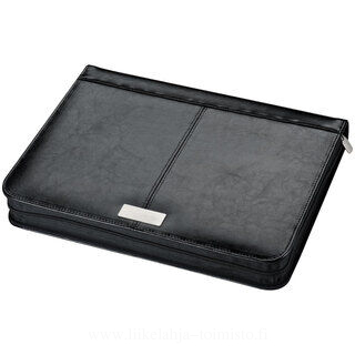 CrisMa bonded leather A4 writing case with calculator and metal plate, black 2. picture