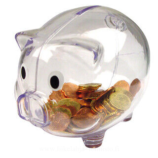 Transparent piggy bank