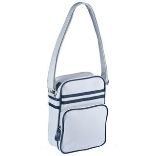 Handbag with blue stripes