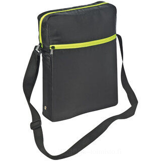 Shoulder bag with neon zipper