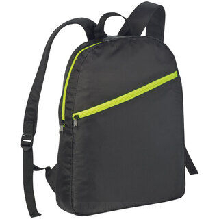 Backpack with neon zipper