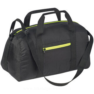 Sports bag with neon zipper