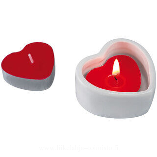 Candle set heart with ceramic stand 2. picture