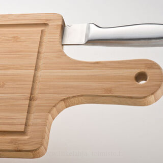 Bamboo chopping board with knife 2. picture