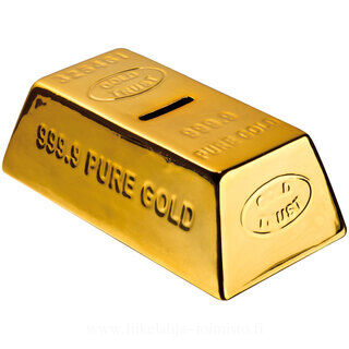 Savings box in gold bar shape