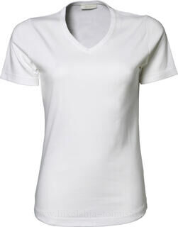 Ladies V-Neck Interlock T-Shirt 3. picture