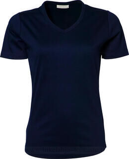 Ladies V-Neck Interlock T-Shirt 7. picture