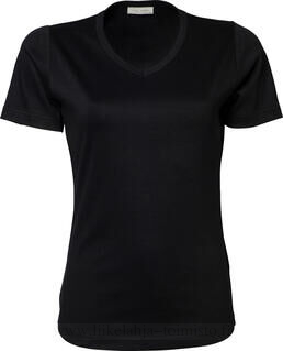 Ladies V-Neck Interlock T-Shirt 5. kuva