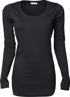 Ladies Stretch LS Tee Extra Long 7. picture