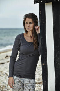 Ladies Stretch LS Tee Extra Long 6. picture