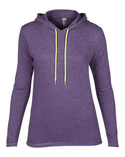 Women`s Fashion Basic LS Hooded Tee 7. picture