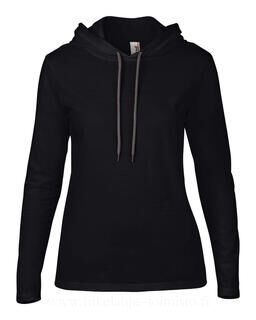 Women`s Fashion Basic LS Hooded Tee 4. picture