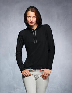 Women`s Fashion Basic LS Hooded Tee 3. picture