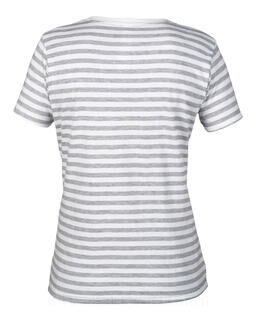 Women`s Fashion Striped V-Neck Tee 8. picture