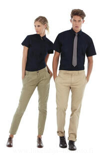 Ladies` Sharp Twill Short Sleeve Shirt 3. kuva