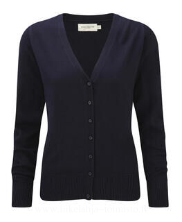 Ladies` V-Neck Knitted Cardigan 7. picture